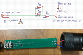 flashlight controller schematic and PCB