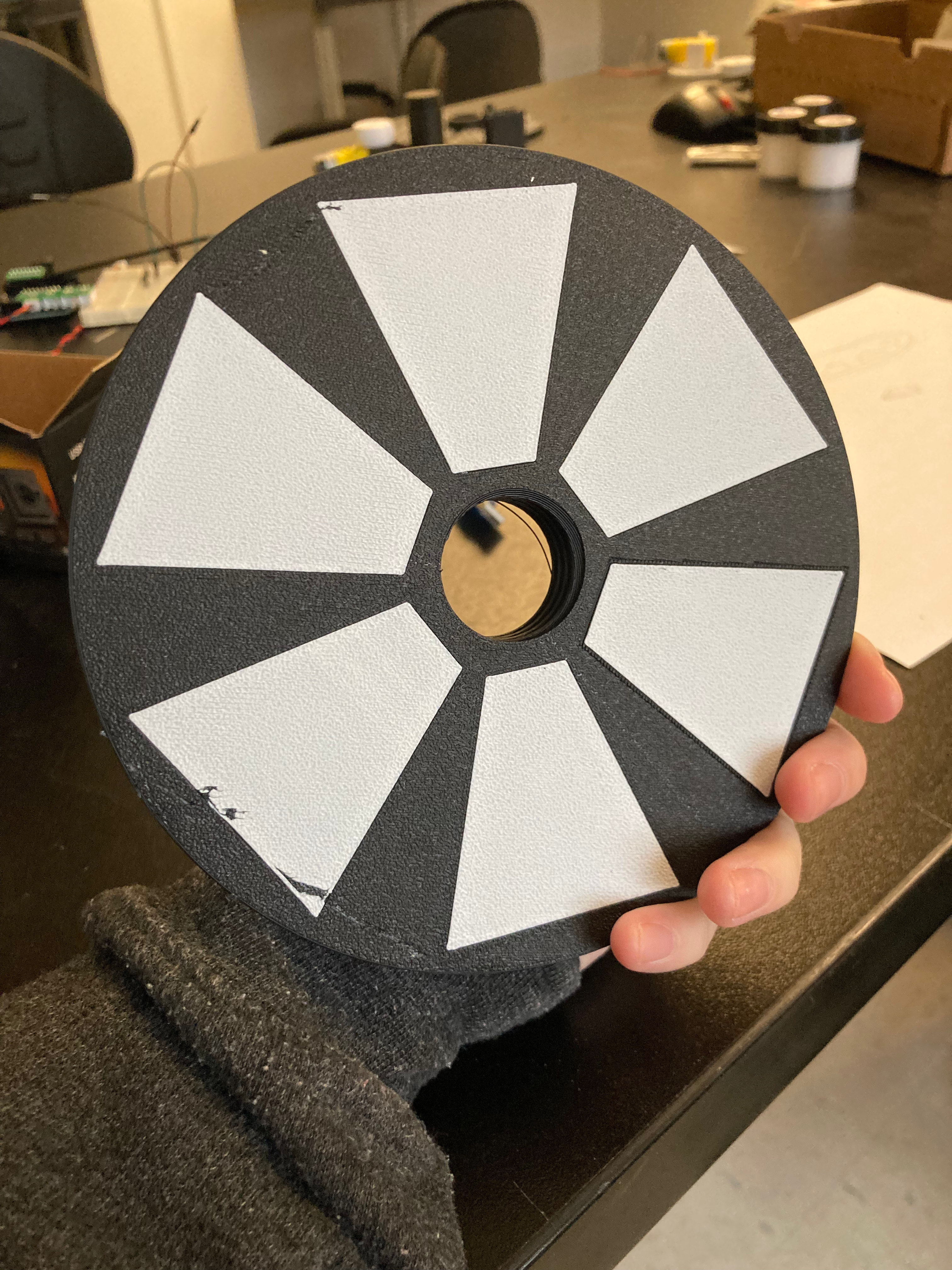 checkerboard timing disc for strobe sync