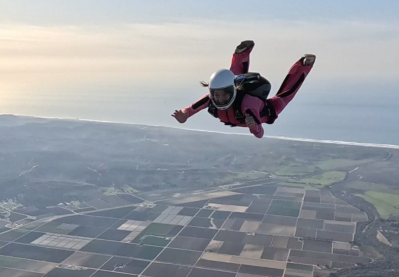me skydiving